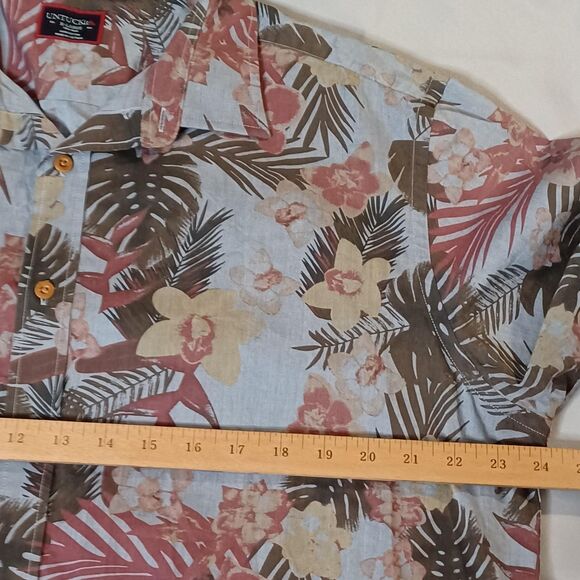Untuckit Shirt Mens XL Tall Slim Desisto Floral Hawaiian Button Up Vacation - Picture 11 of 13